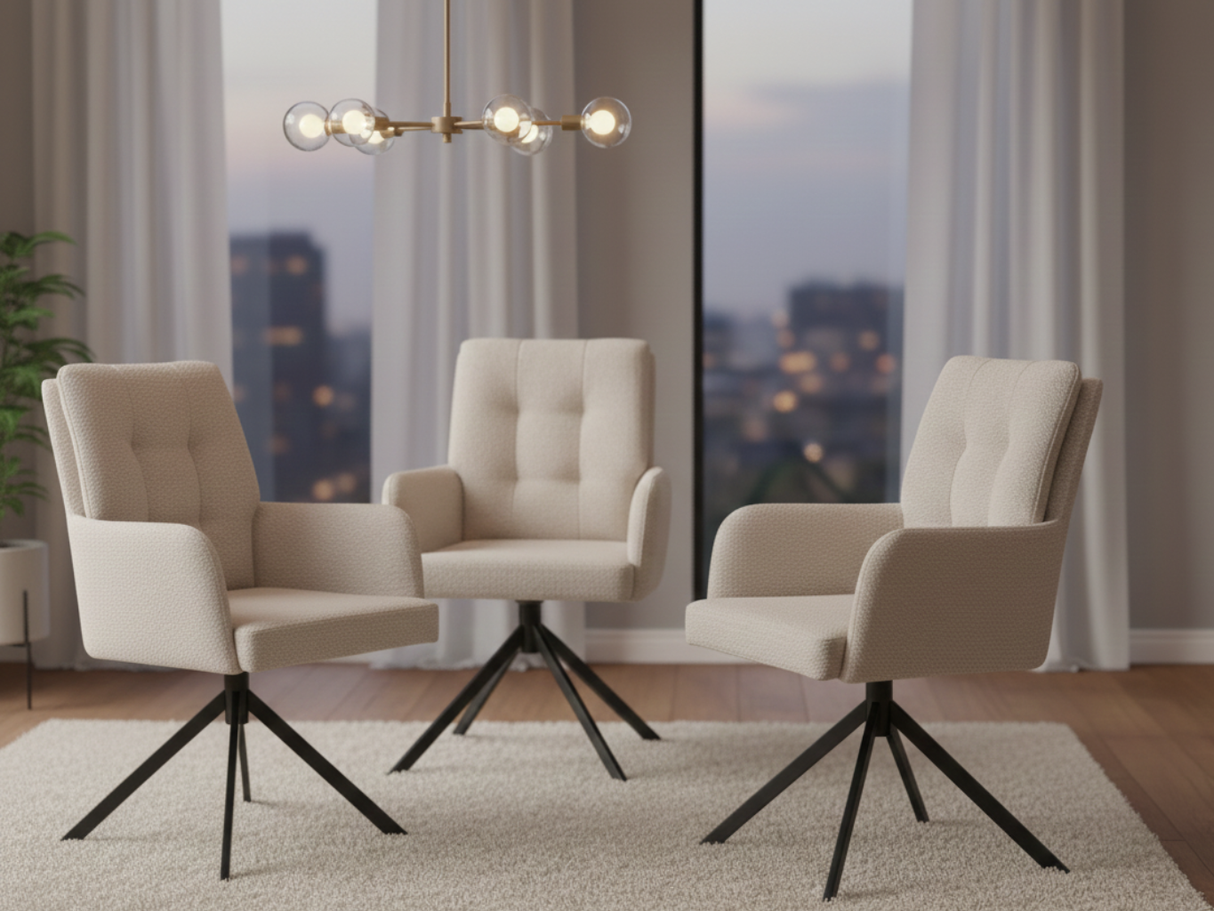 Chaise pivotante en tissu - Tonella