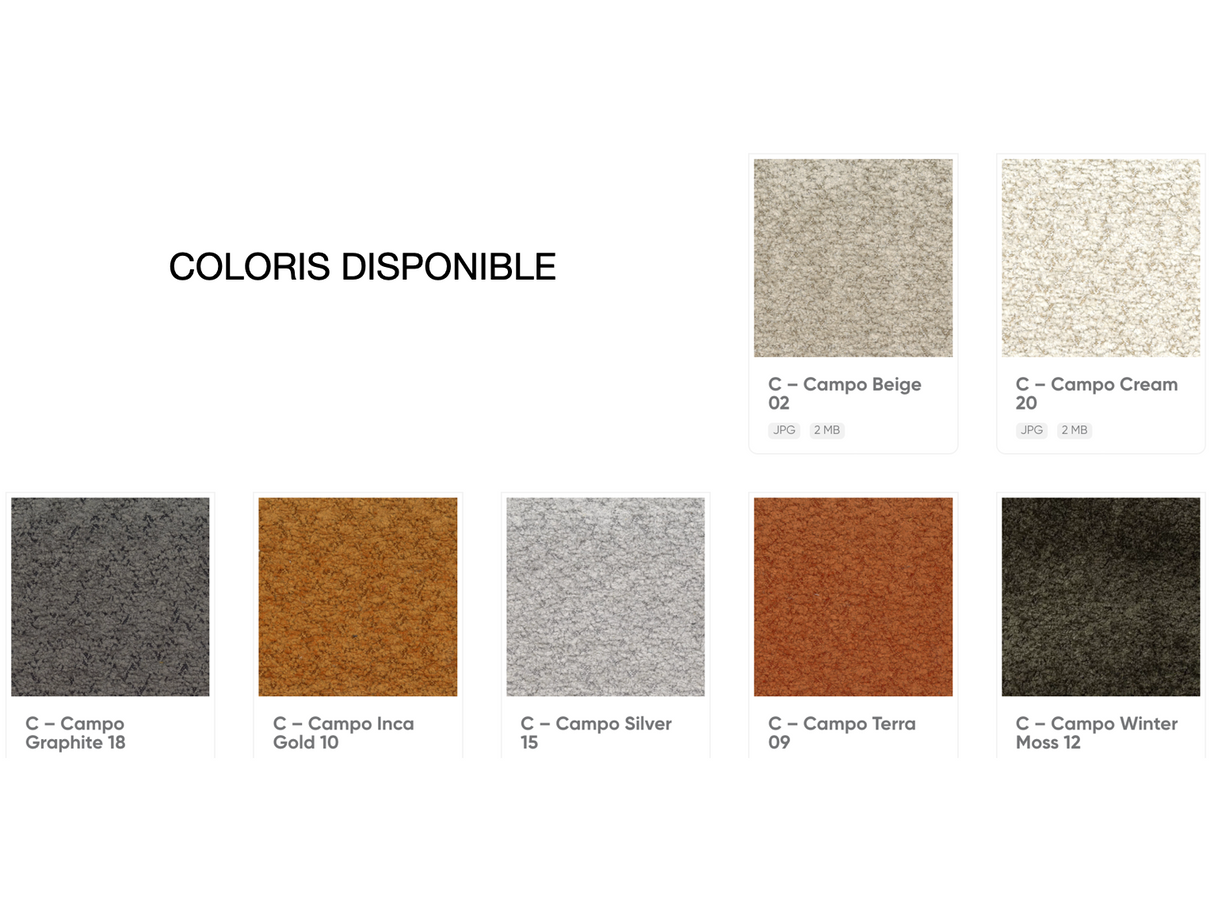 Canapé d'angle beige arrondi - Martine