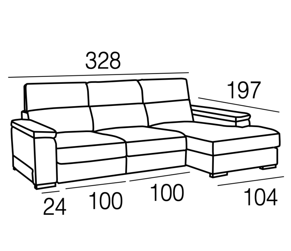 Canapé d'angle assises coulissantes - Maggy