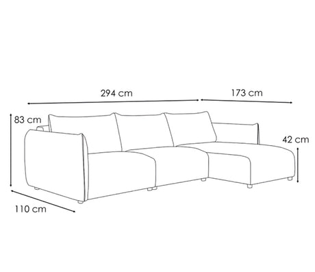 Canapé d'angle tissu velours côtelé  - Souffle d'intérieur