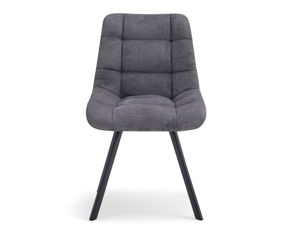 Chaise design pour salle à manger gris foncé haut de gamme - Rousseau - Souffle d'intérieur