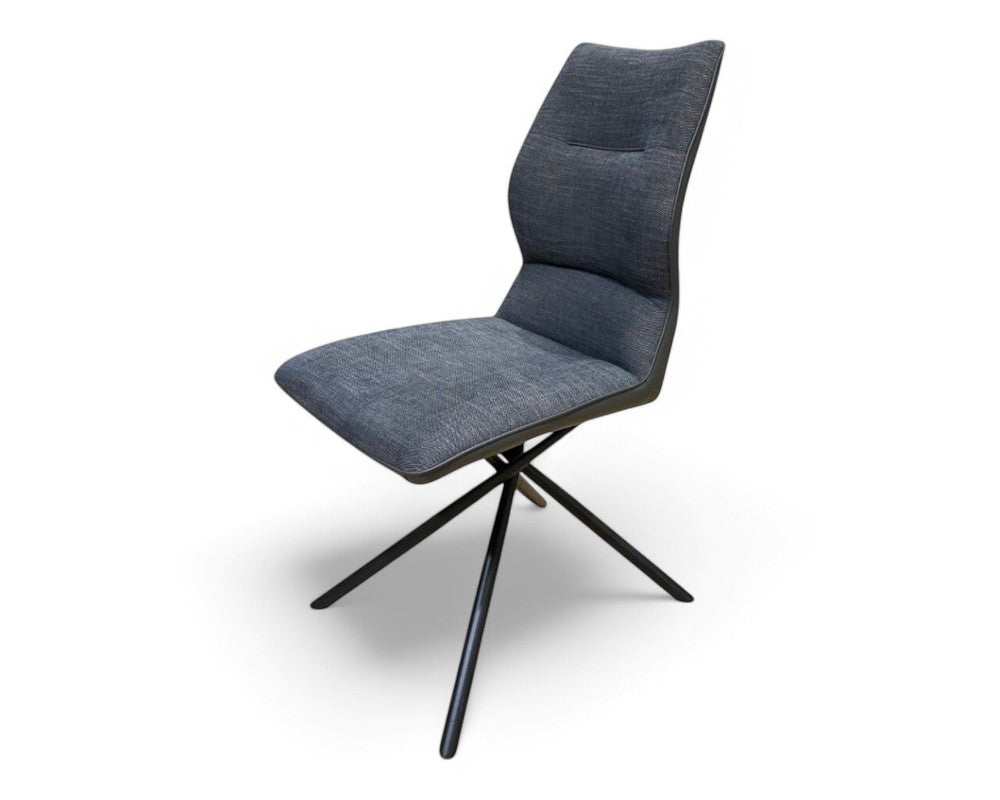 Chaise grise de salle à manger pieds métal noir - Souffle d'intérieur