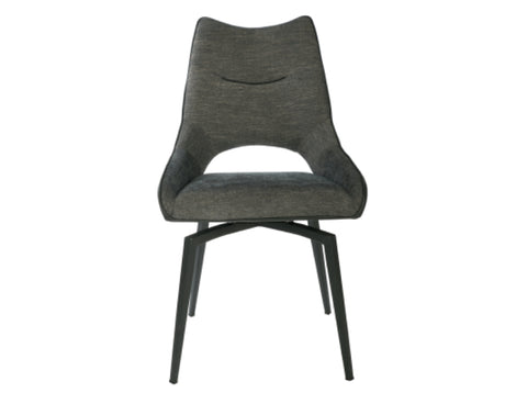 Chaise noir pivotante de table a manger moderne - Souffle