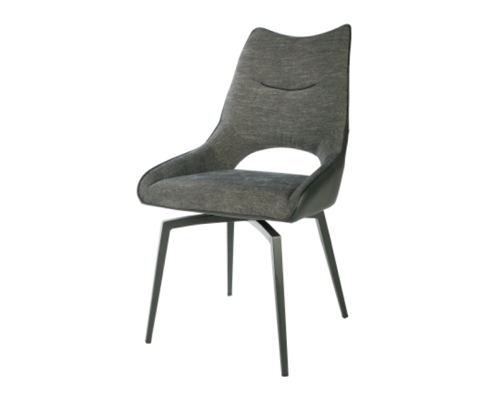 Chaise noir pivotante de table a manger moderne - Souffle