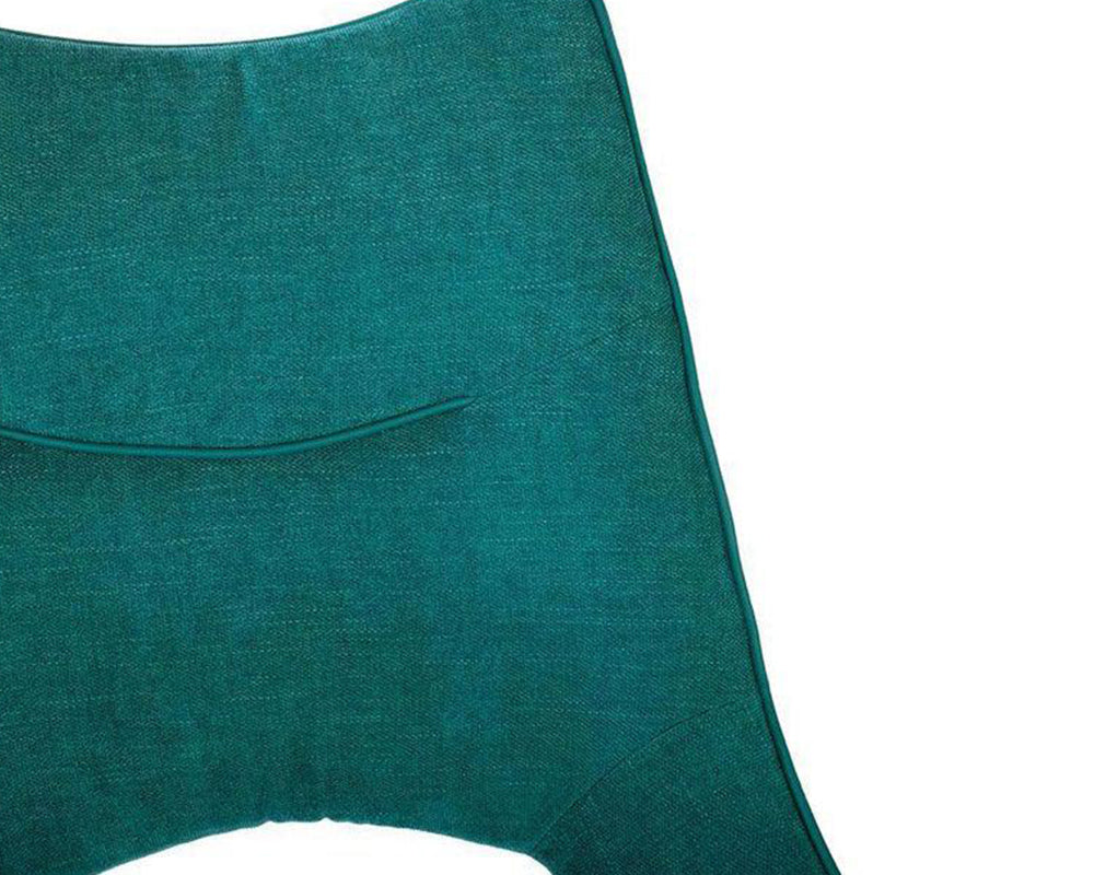 Flavia, chaise pivotante en tissu bleu pétrole - SOUFFLE D’INTÉRIEUR