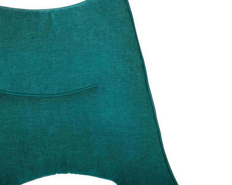 Flavia, chaise pivotante en tissu bleu pétrole - SOUFFLE D’INTÉRIEUR