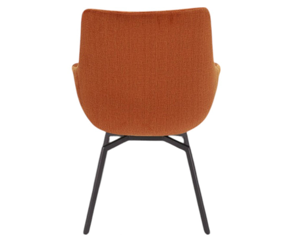 Chaise pivotante velours côtelé beige - Rousseau Furniture - Souffle d'Intérieur