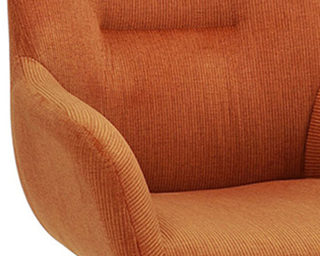 Chaise pivotante velours côtelé beige - Rousseau Furniture - Souffle d'Intérieur