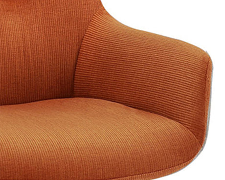 Chaise pivotante velours côtelé beige - Rousseau Furniture - Souffle d'Intérieur