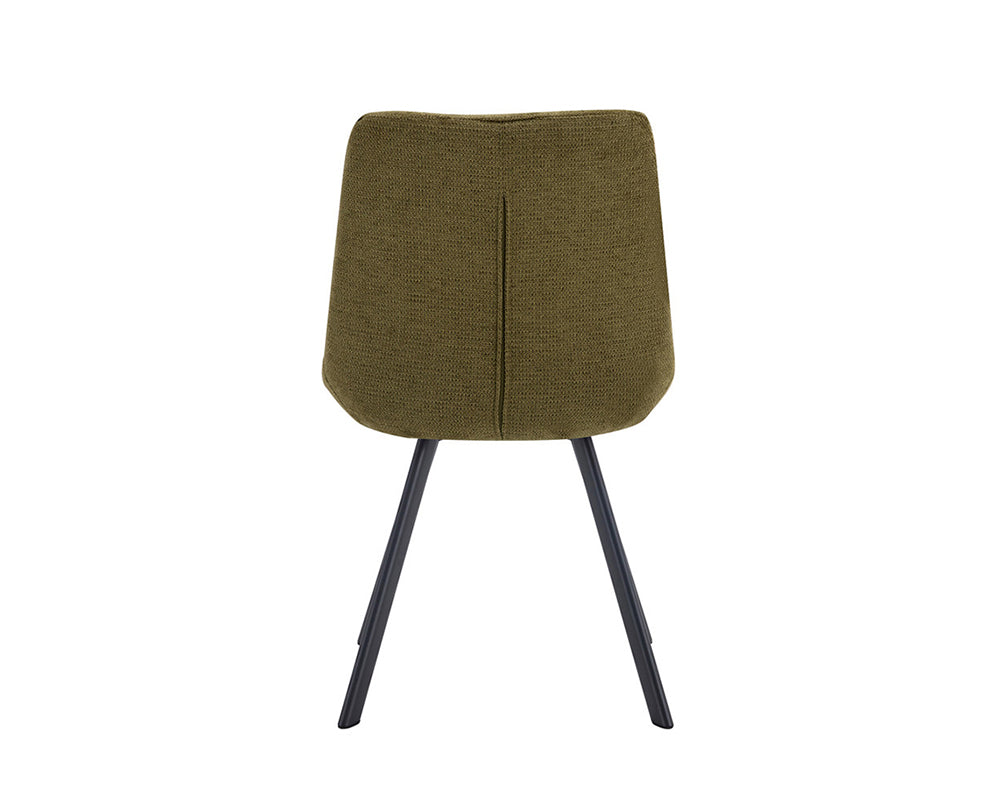 Chaise salle à manger design moderne en tissu vert - Rousseau - Souffle d'intérieur