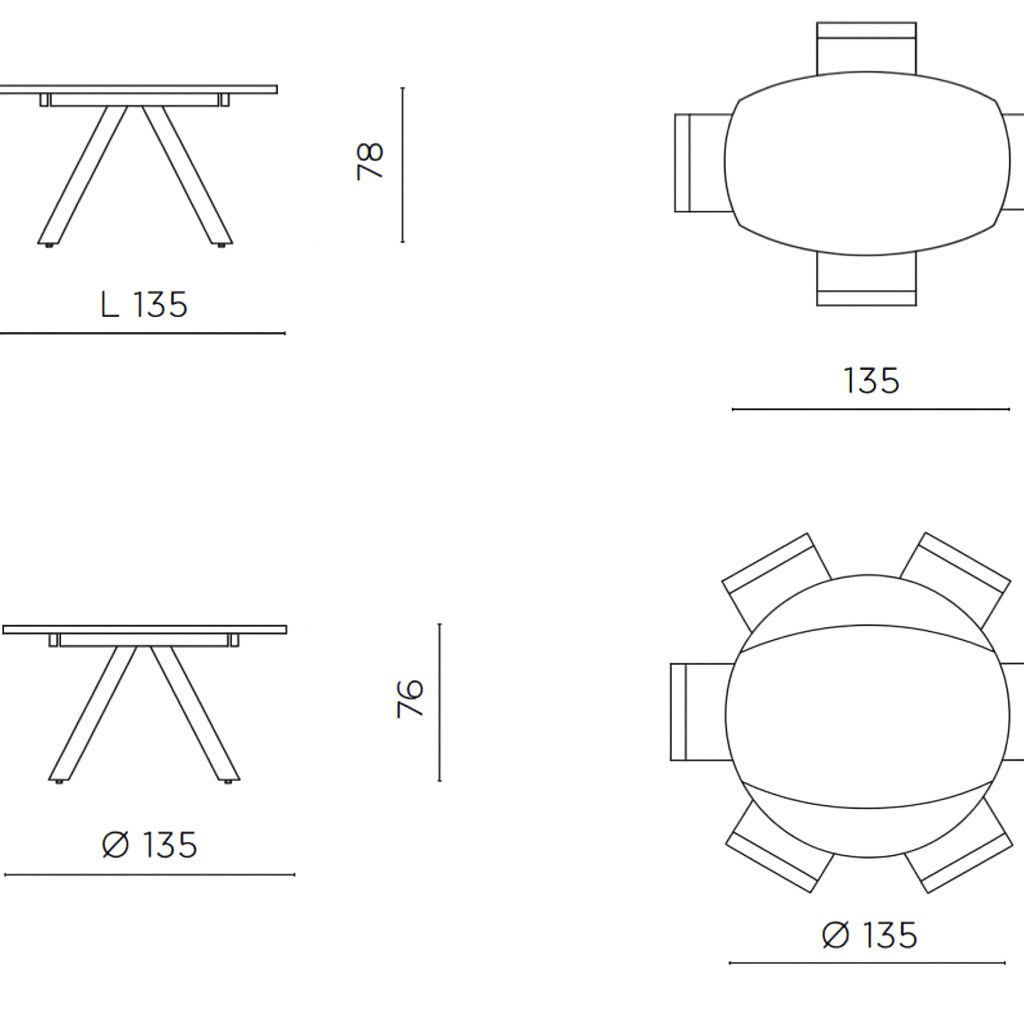 Table céramique marbre extensible - Ronny