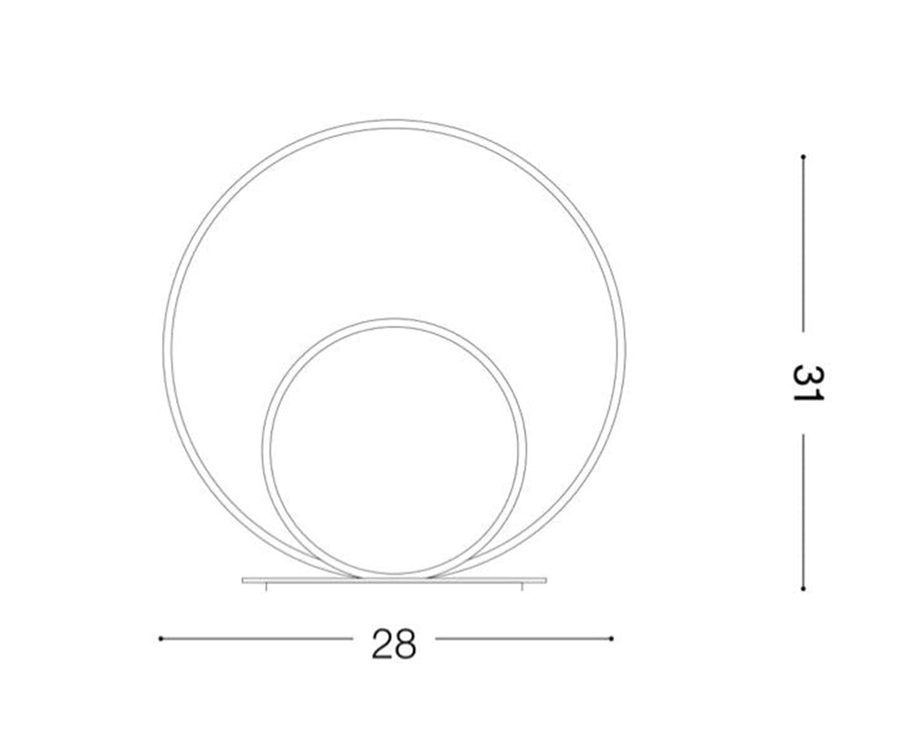 Lampe à poser design de table ronde led blanche - Ozo-Lampes à LED-SOUFFLE D’INTÉRIEUR