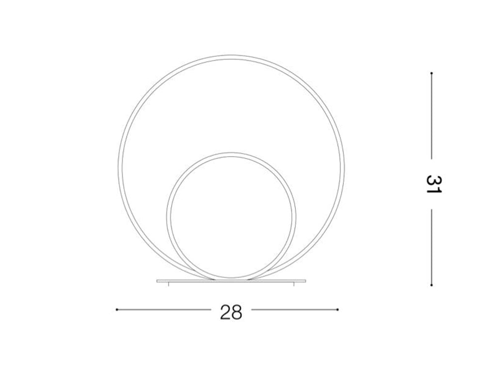 Lampe à poser design de table ronde led doré -  SOUFFLE D'interieur