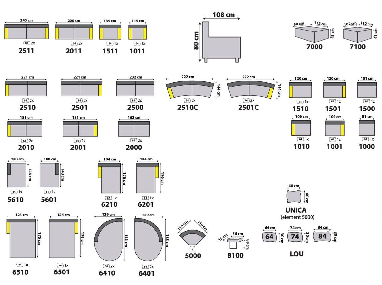 Canapé d'angle beige arrondi - Martine