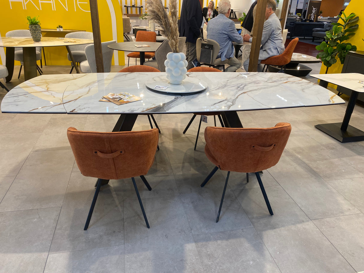 Table à manger extensible céramique marbre - Missy