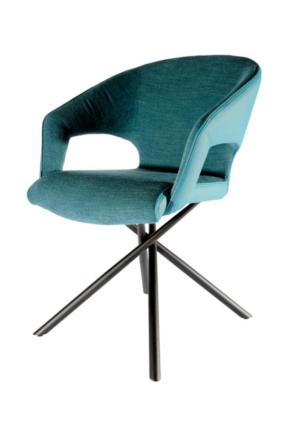 Fauteuil de table bleu design de salle à manger - Clara