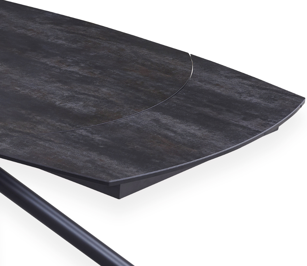 Table céramique extensible anthracite L130cm (ouverte 190cm) - Miranda