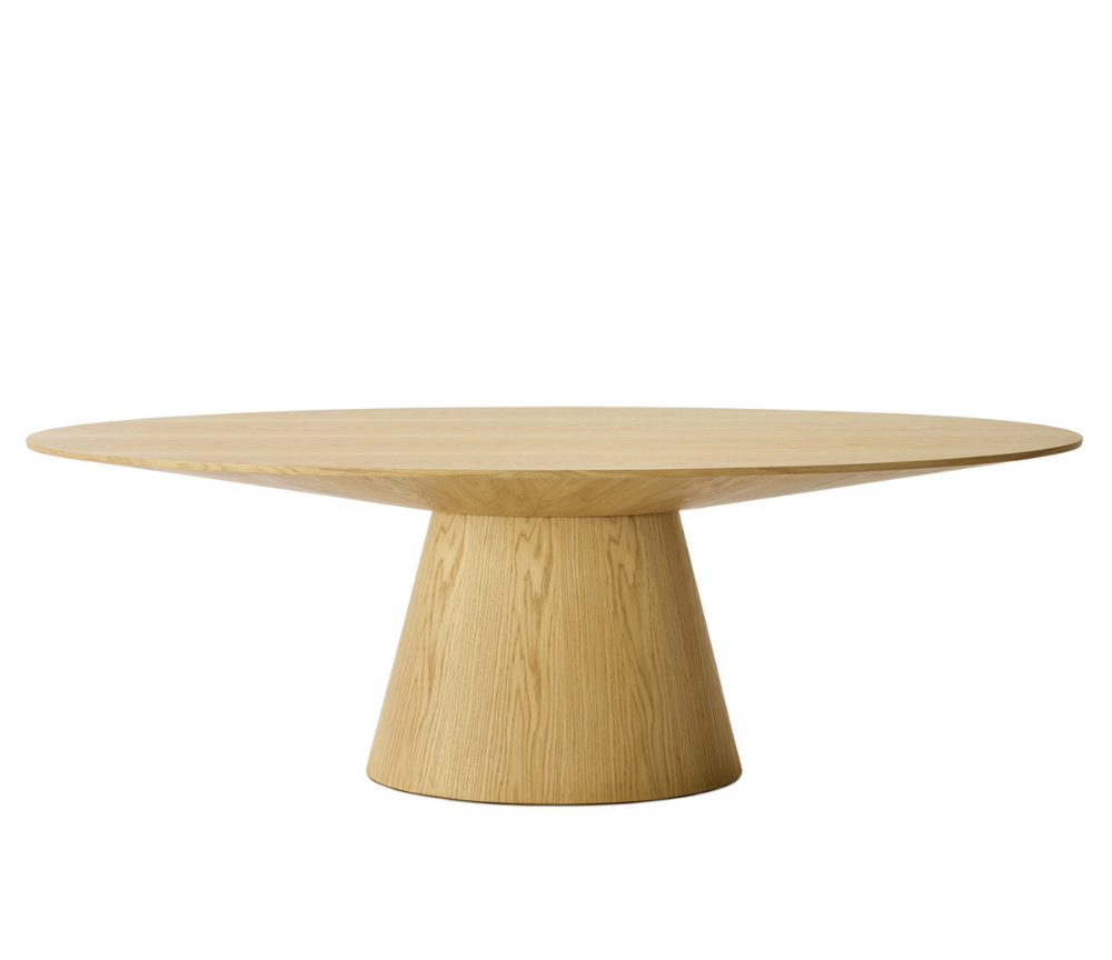 Table de salle à manger ovale en bois chêne clair - Souffle d'intérieur