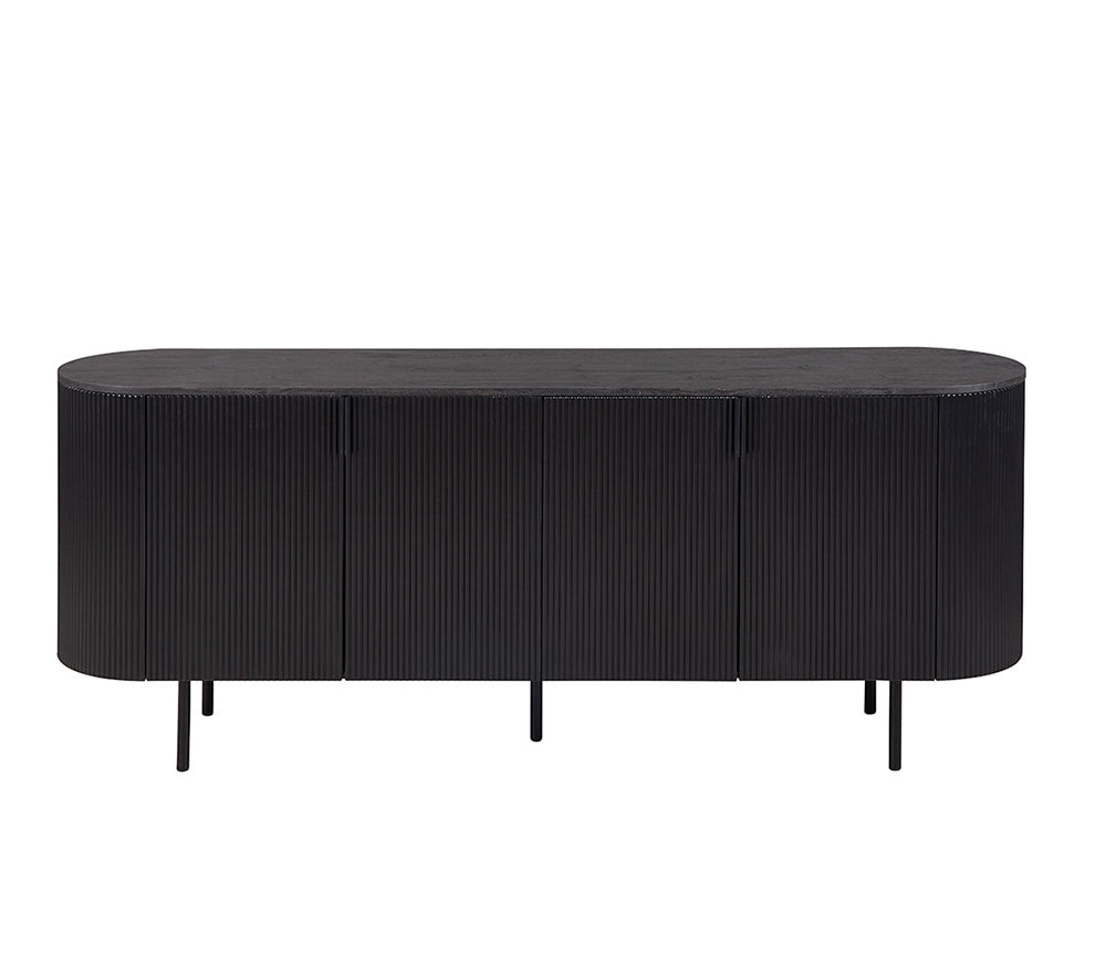 Buffet de salle à manger noir 4 portes - Rousseau - Souffle d'intérieur