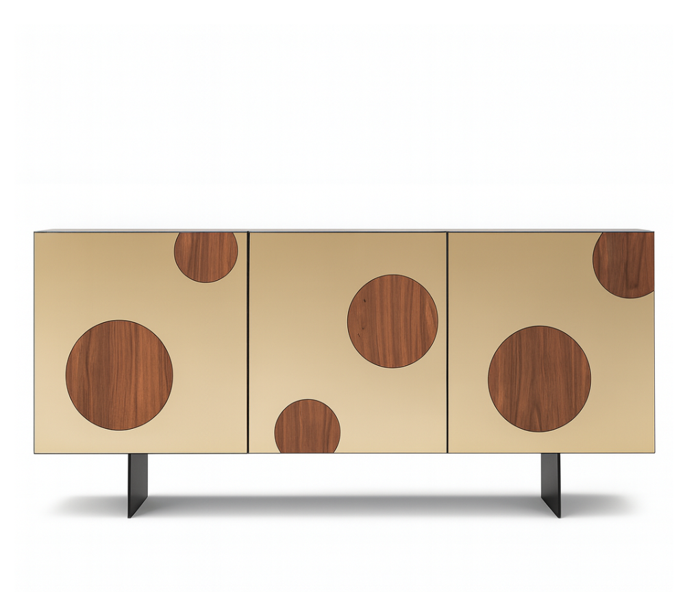 Low sideboard 3 doors L180 H80 D50cm - Mohara