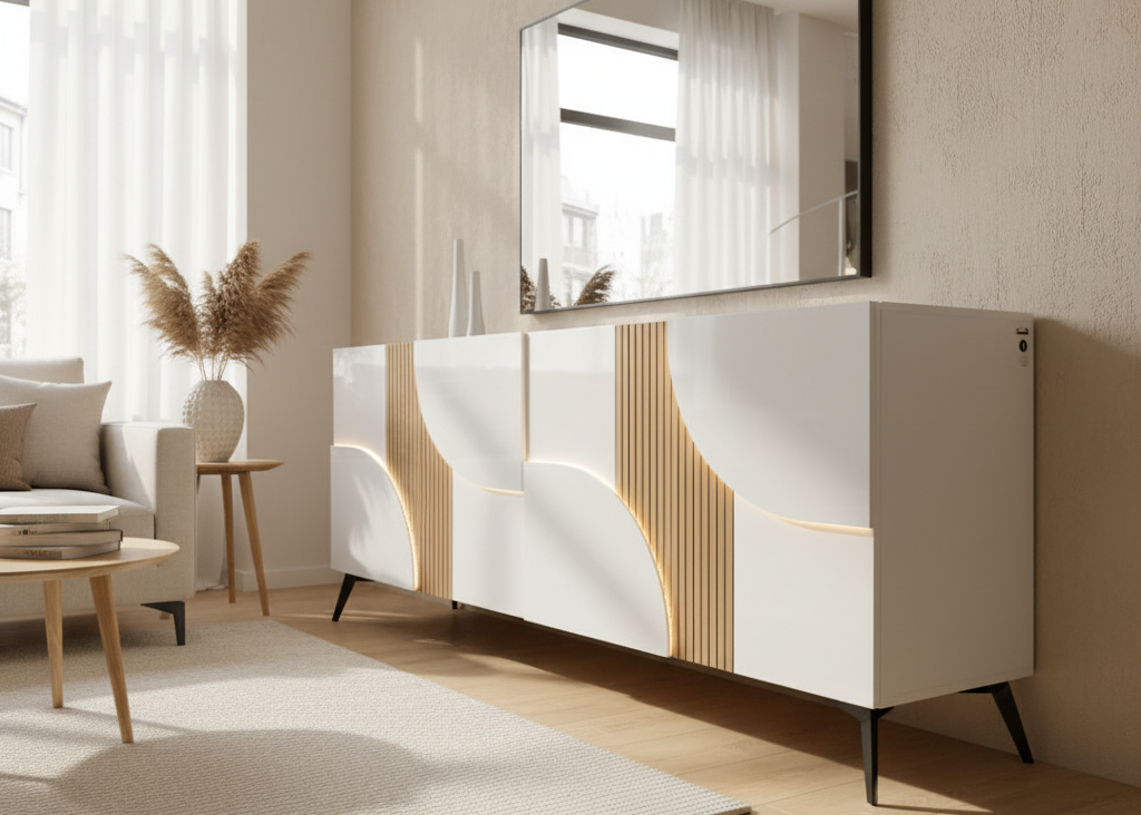 Buffet bas enfilade bahut blanc - Souffle d'intérieur