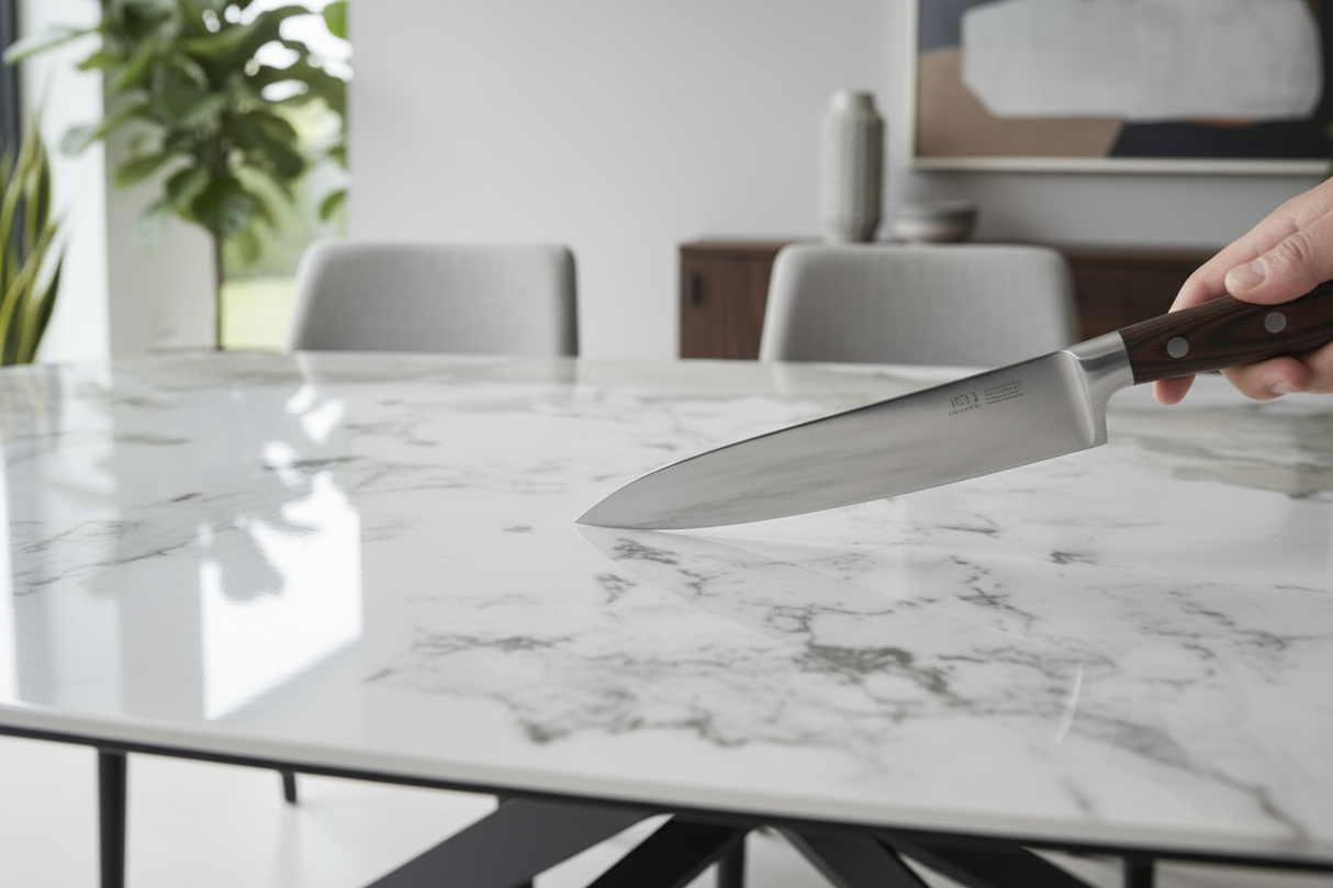 Céramique anti-rayure - couteau glissant sans trace
