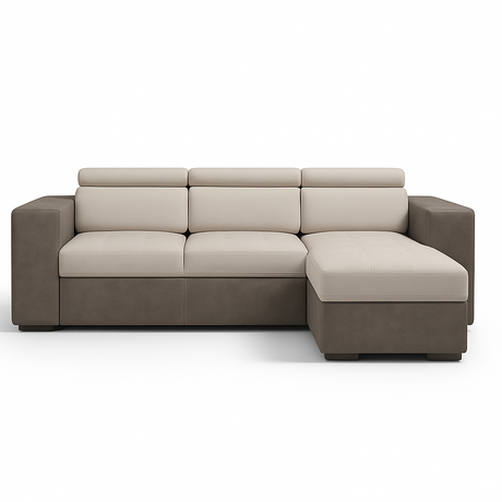 canape angle convertible beige Moduly vue de face