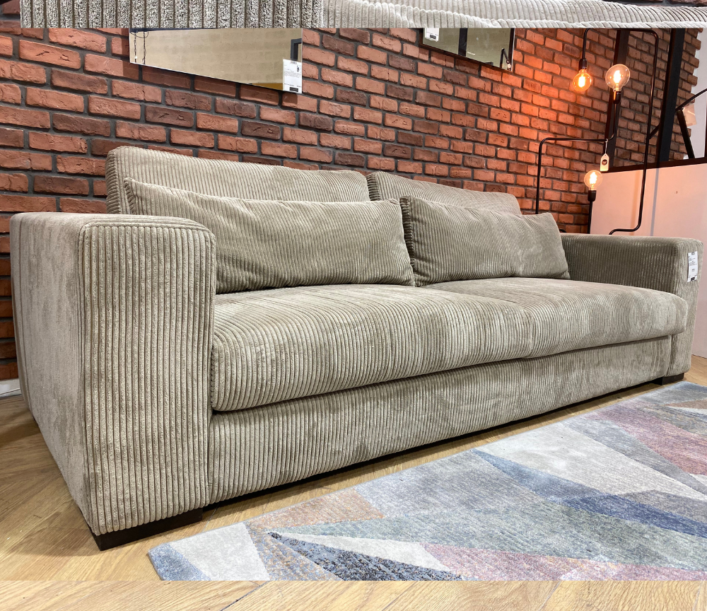 canapé 3 places beige velours cotelé - Souffle d'intérieur - confort luxe - Ritz