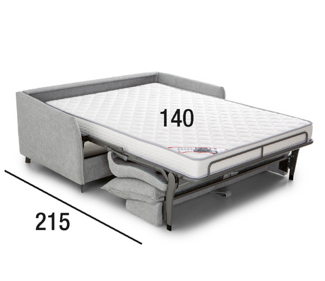 canapé convertible rapido 140 tissu gris - Souffle d'intérieur
