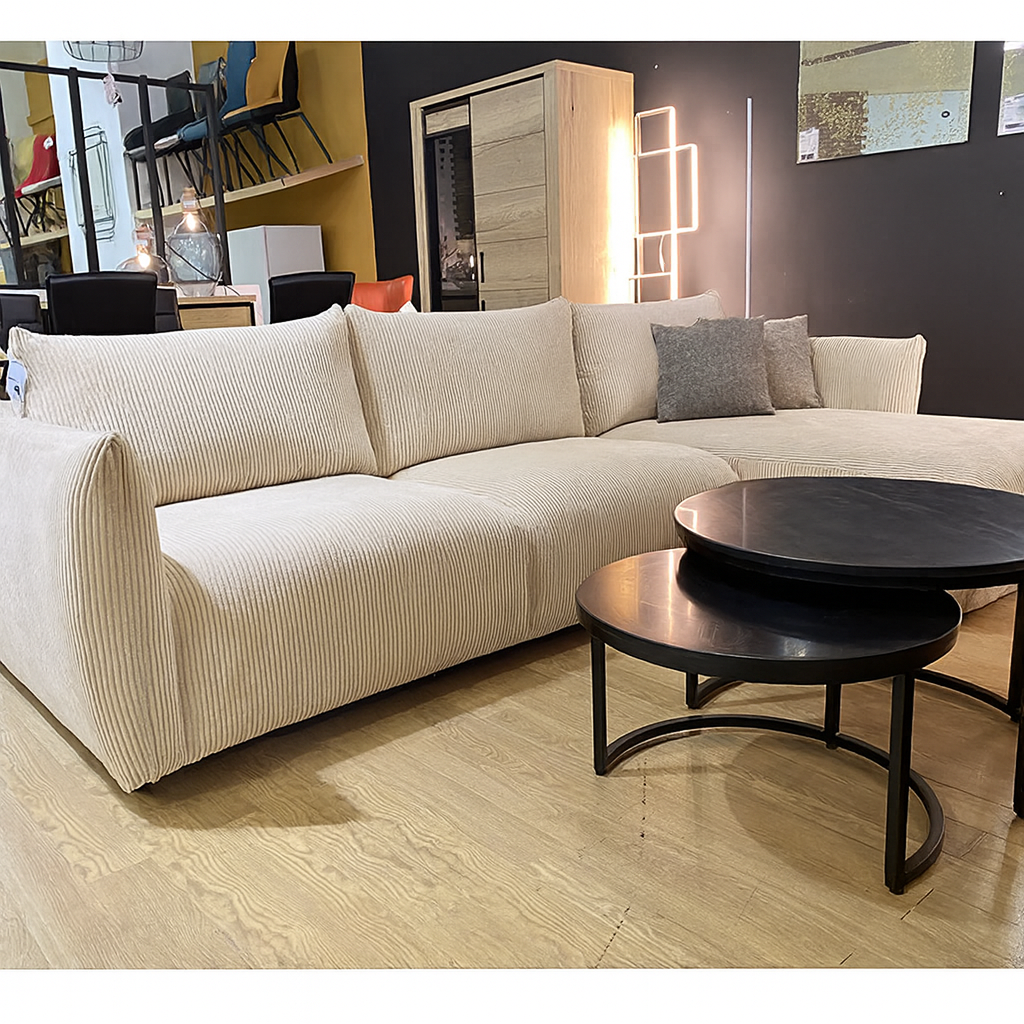 Corduroy corner sofa 294x173cm - Faly