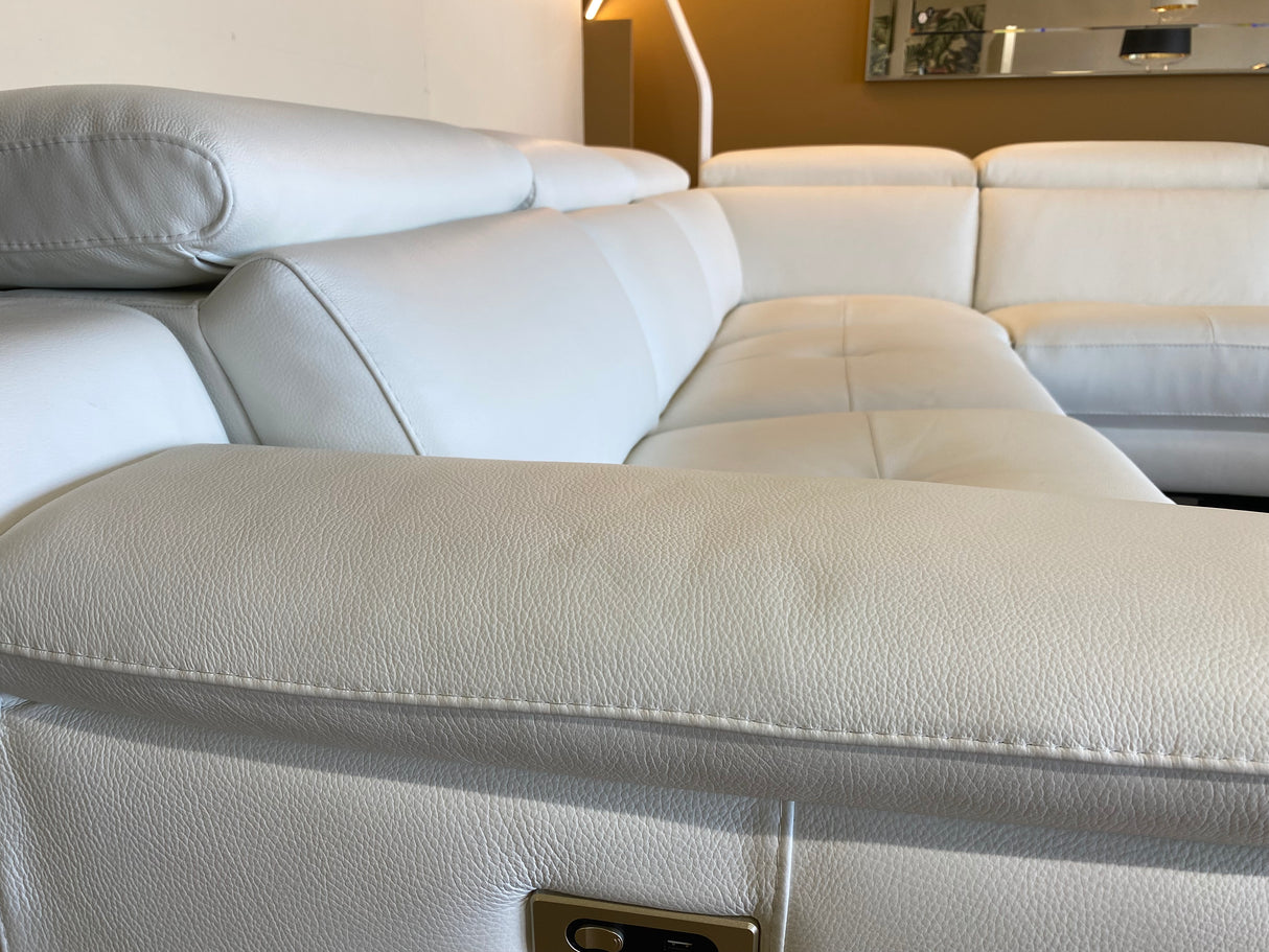 canapé panoramique en cuir relax