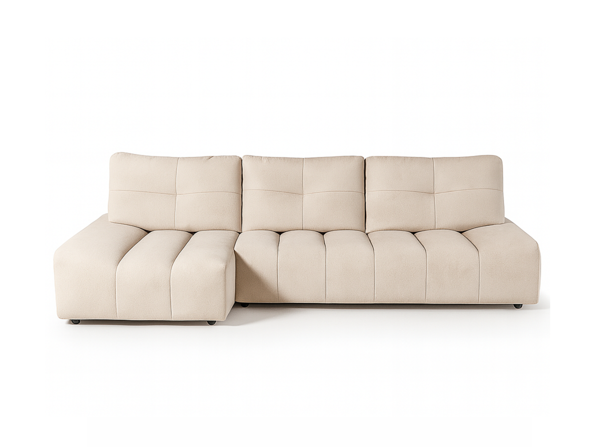 Canapé d'angle beige avance recule - Rumble