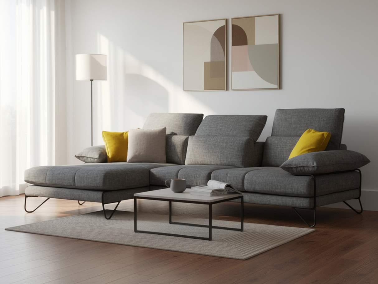 Corner sofa forward backward 291x173cm - Mona