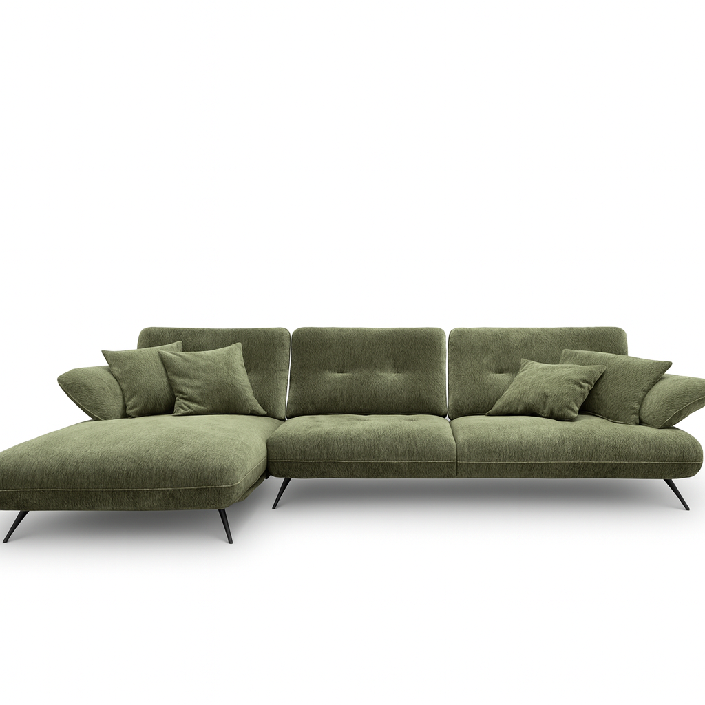 Canapé d'angle vert avance recule - Mayni