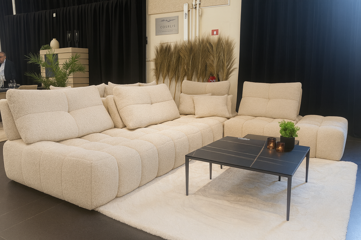 Corner sofa forward backward 282x189cm - Cassy