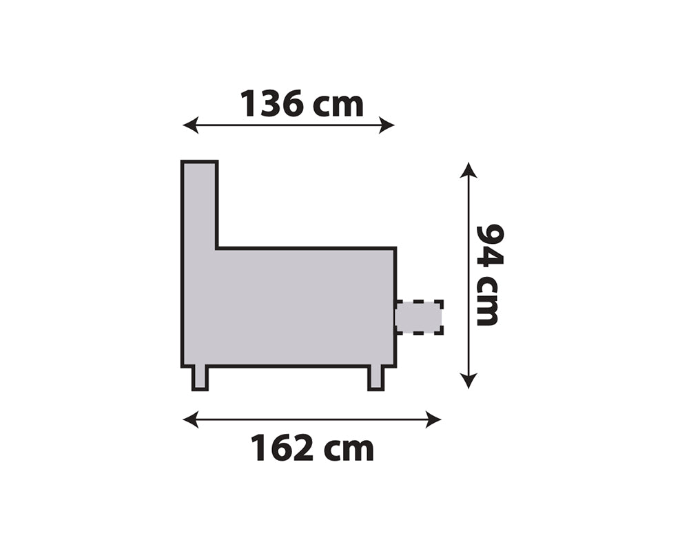 Canapé droit 4 places assises coulissantes - Eloïse