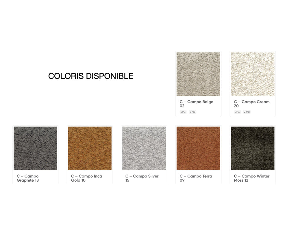 Canapé droit 4 places assises coulissantes - Eloïse