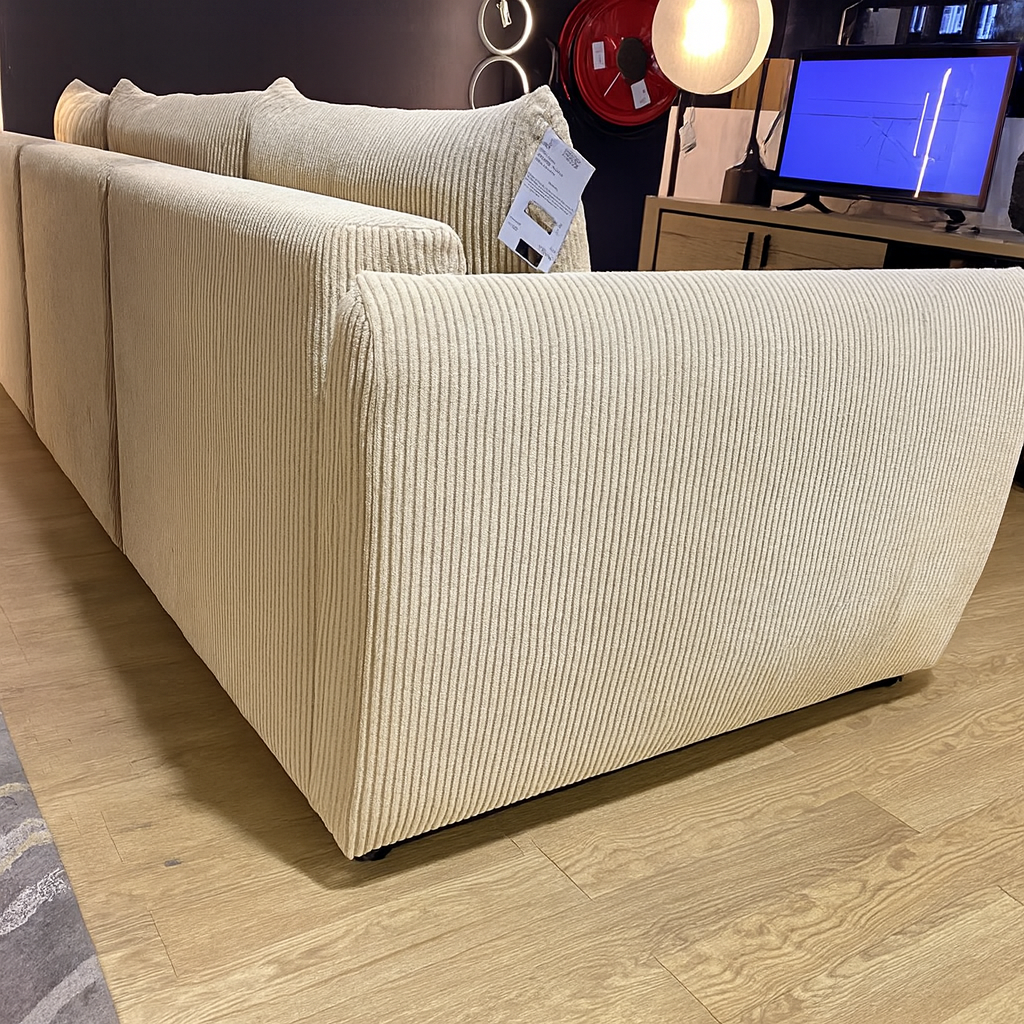 Corduroy corner sofa 294x173cm - Faly