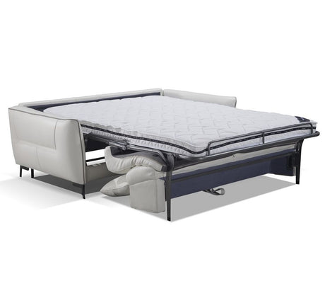 canapé convertible 3 places rapido cuir blanc - Souffle d'intérieur