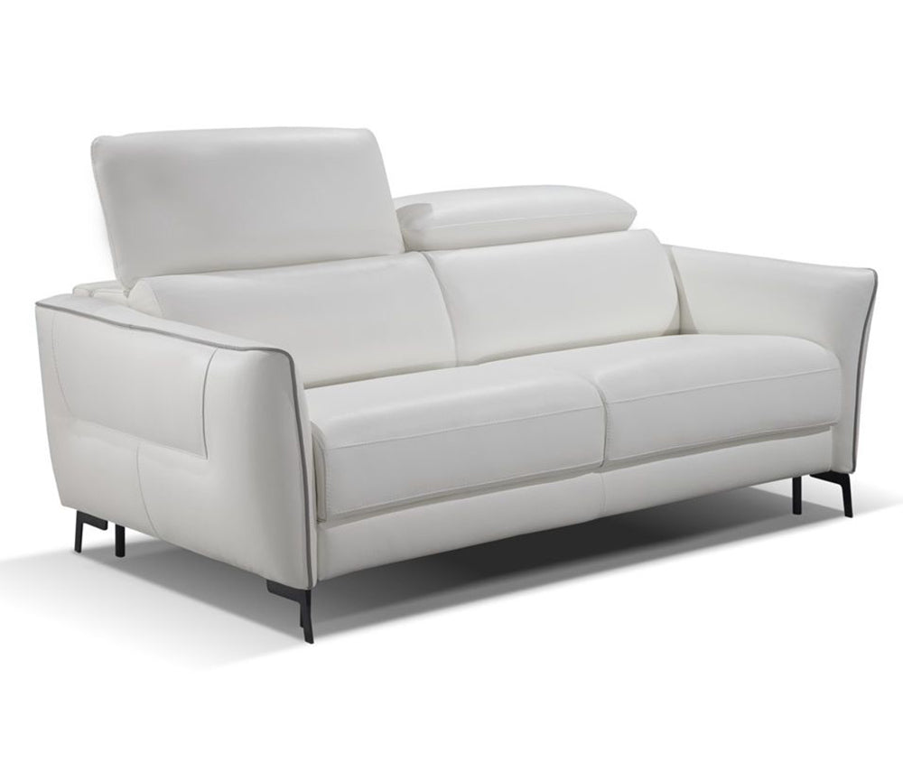 canapé convertible 3 places rapido cuir blanc - Souffle d'intérieur