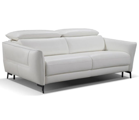 canapé convertible 3 places rapido cuir blanc - Souffle d'intérieur