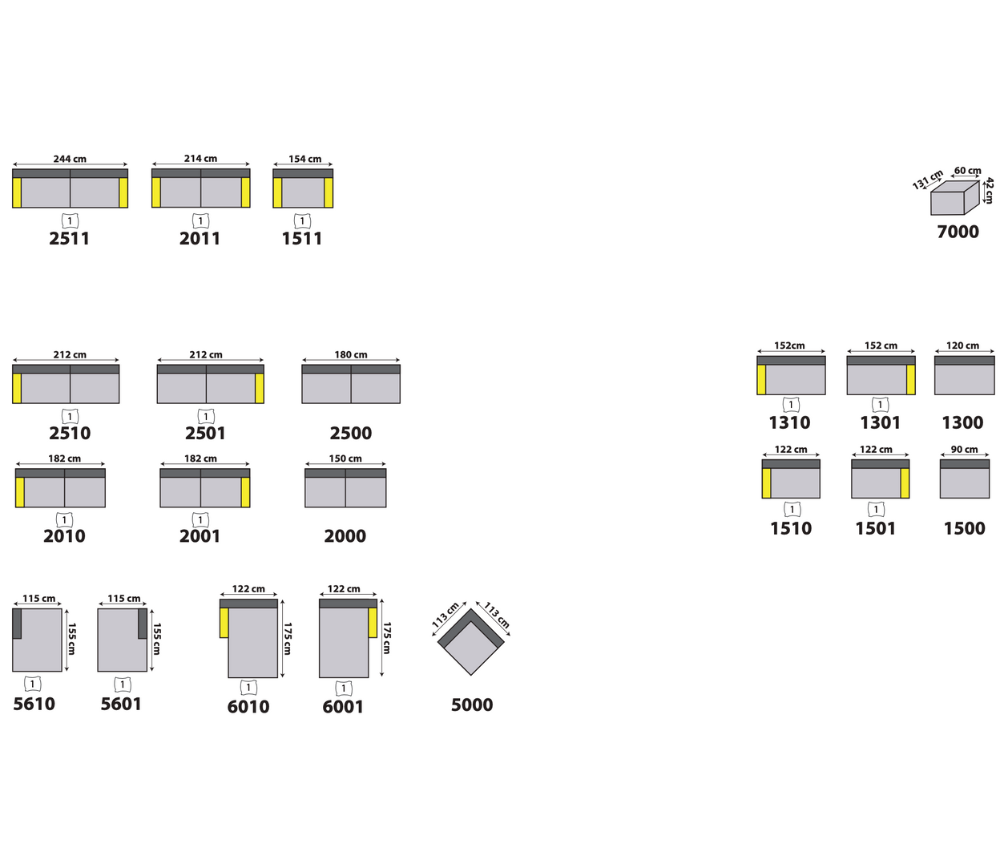Beige corner sofa 316x246cm - Moony
