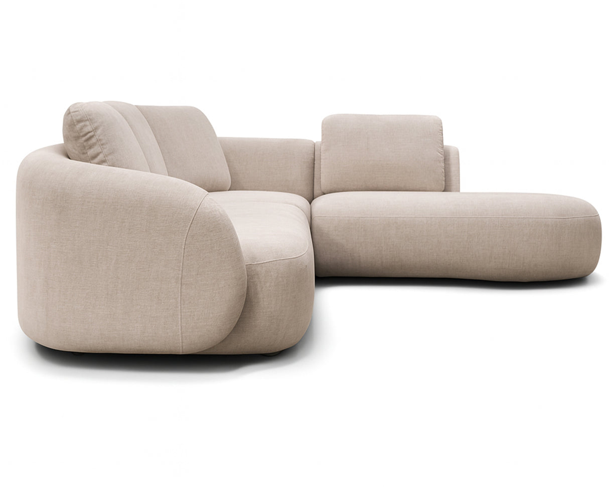 Canapé d'angle Cocoon - vue profil - tissu texturé
