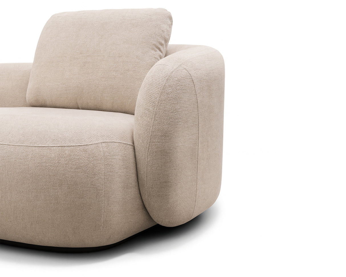 Détail assise - Cocoon - tissu texturé Beige