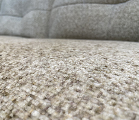 Canapé d'angle beige en tissu chiné - Souffle d'intérieur