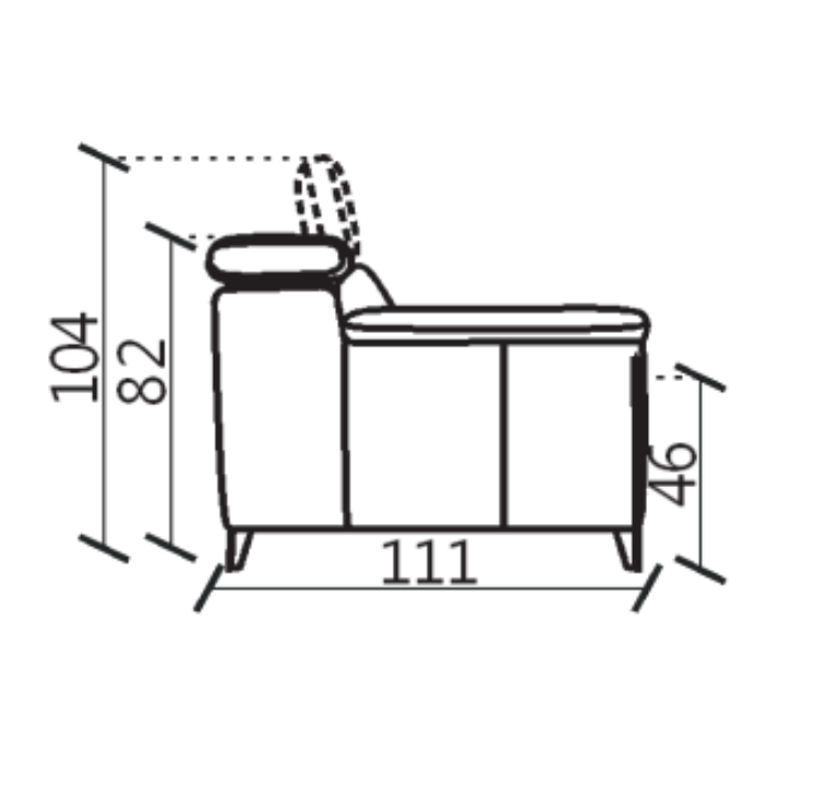 Leather corner sofa 379x303cm - Judith