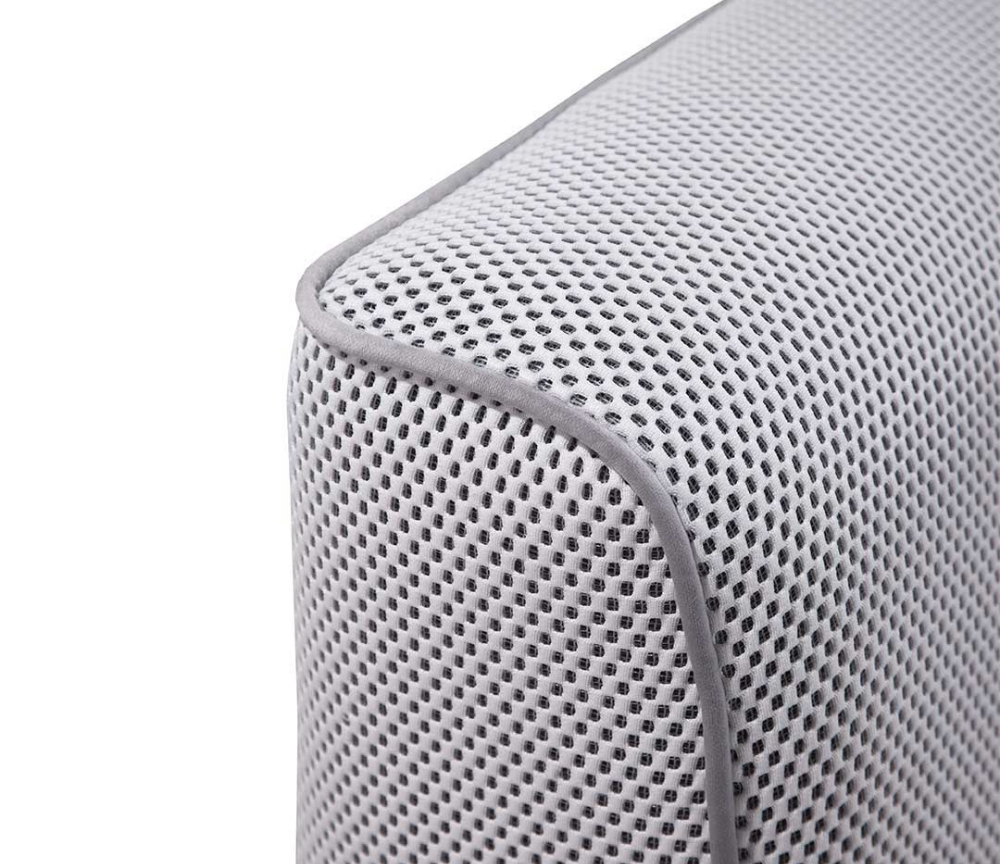 Canapé d'angle gris tissu 3D dossiers avance recule 313cm x 227cm - Cardy