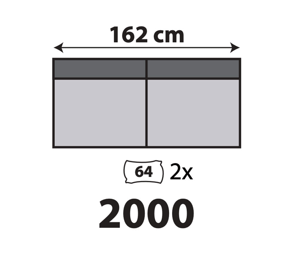 Schéma dimensions – Jabo – L162 cm