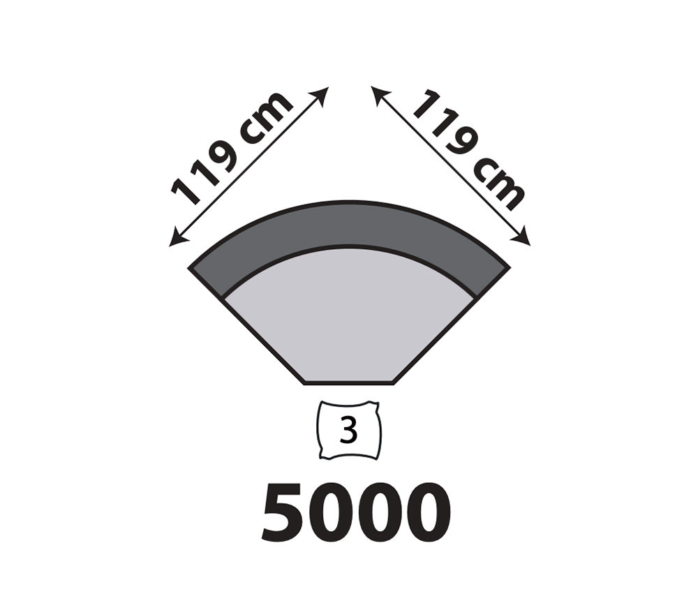 Schéma dimensions – Jabo – 119x119 cm