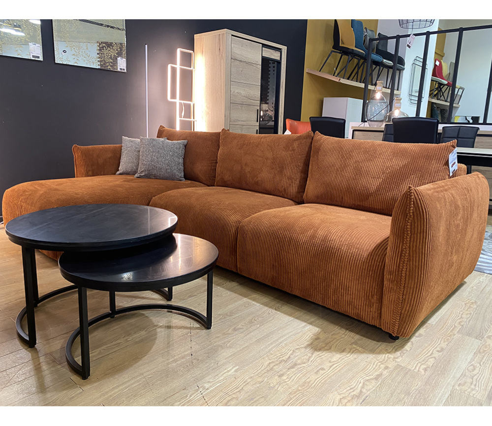 Corduroy corner sofa 294x173cm - Faly